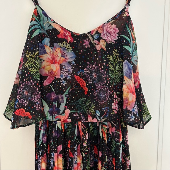 2 tier floral dress - midi length - Picture 4 of 4